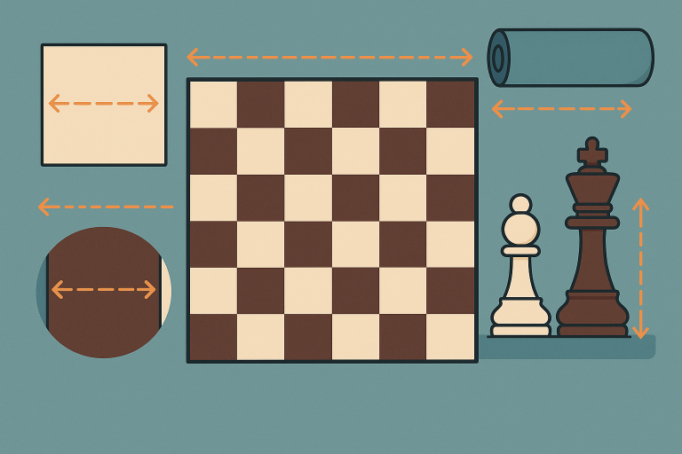 Chess Board Measurements: Guide to Sizes, Squares & Fit